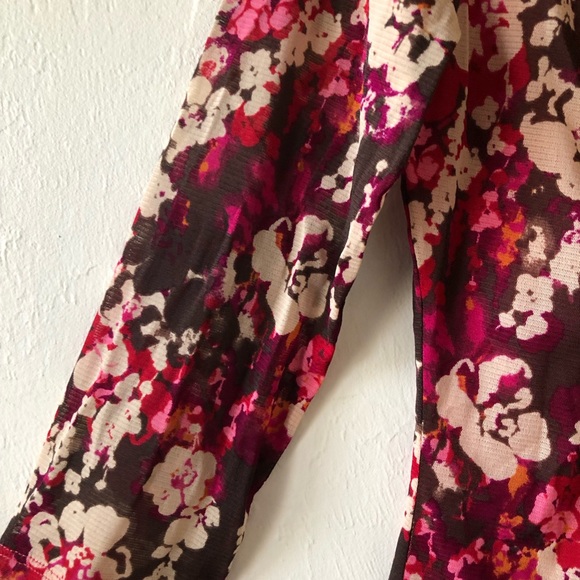 LIZ & CO Womens Semi Sheer Lined Semi Loose Top Size Medium 3/4 Sleeves - Picture 5 of 12